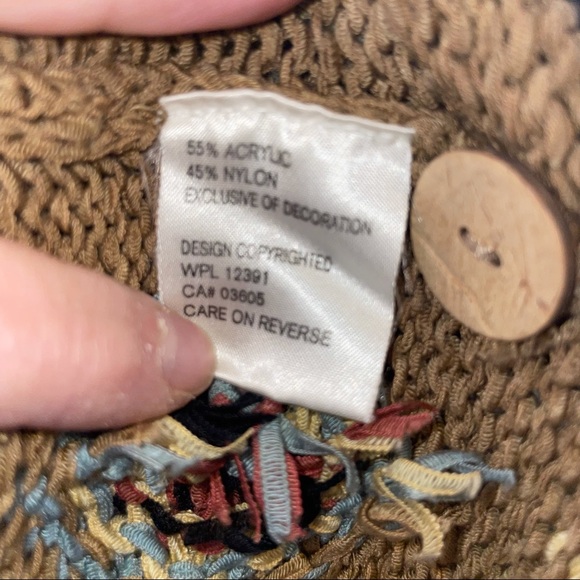 Portraits by NORTHERN ISLES Vintage Navajo Aztec Knit Button Sweater Vest M - Picture 5 of 10